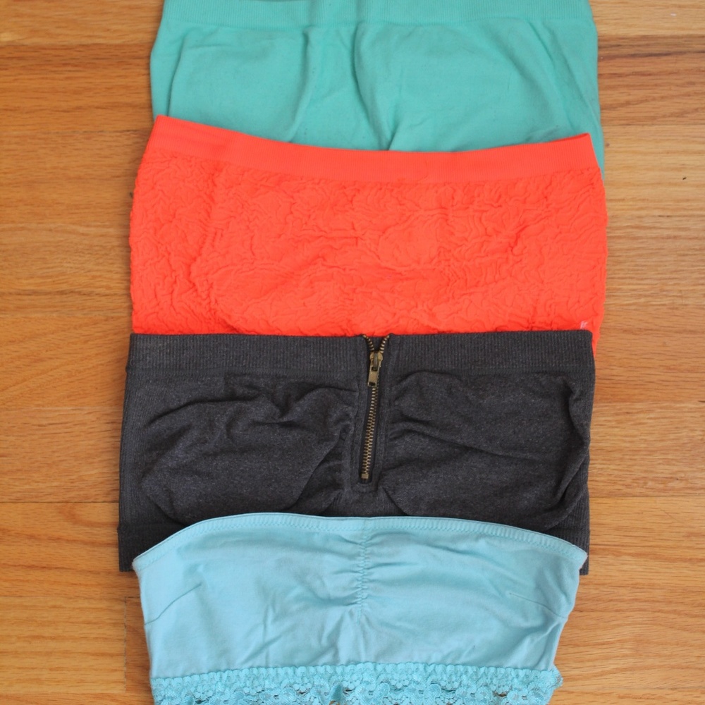 Set of 4 Bandeau Bras - Size Small